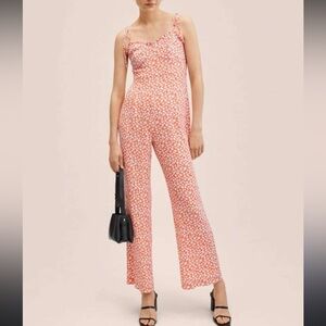 Mango Floral Pink Jumpsuit